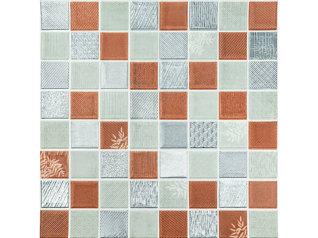 Панель стінова 3D 700х700х4мм Мозаїка коричнева SW-00002012 - Фото 1