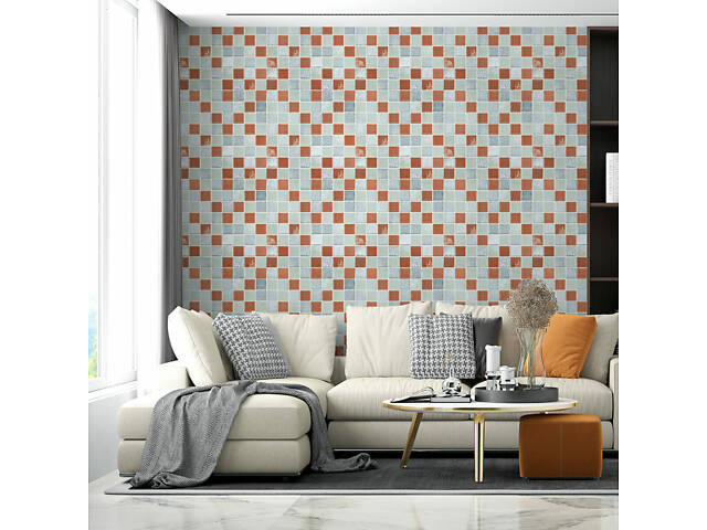 Панель стінова 3D 700х700х4мм Мозаїка коричнева SW-00002012 - Фото 5