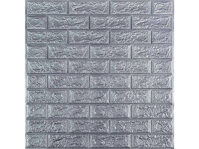 Панель стінова 3D 700х770х2мм Срібло SW-00001908 - Фото 1