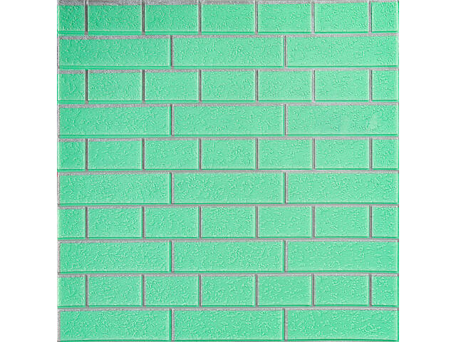 Панель стінова 70*70cm*5mm зелена цегла зі сріблом (D) SW-00001803 - Фото 1