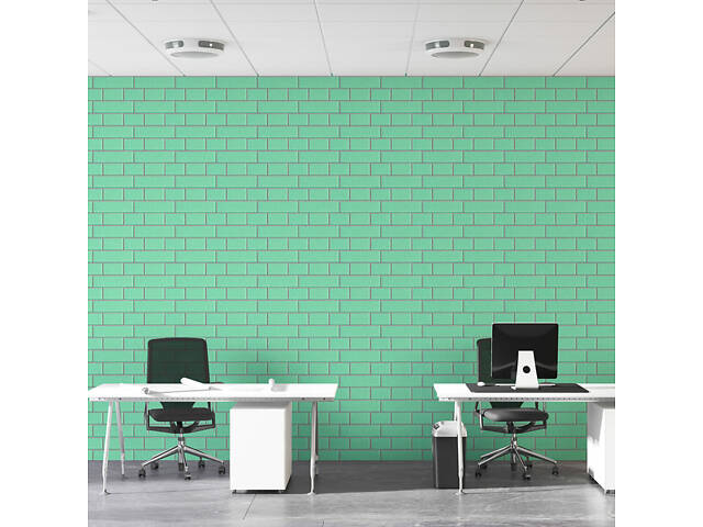 Панель стінова 70*70cm*5mm зелена цегла зі сріблом (D) SW-00001803 - Фото 5