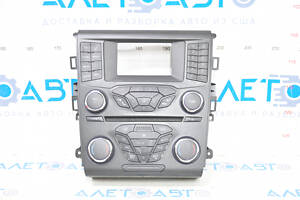 Панель управления радио Ford Fusion mk5 13-20 SYNC 1, под двухзонный климат, дефект покрытия