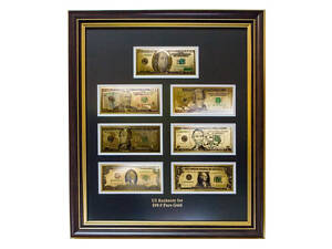 Панно на стіну дерев'яне Усі банкноти USD (долар) США 47х55 см 160094 сувенір