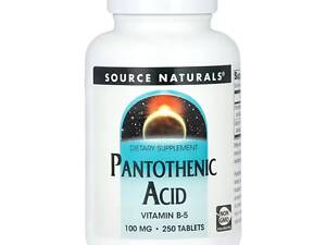 Пантотенова кислота Source Naturals Pantothenic Acid 100 mg 250 tabs (1086-2023-10-4329)