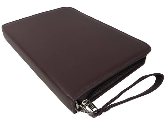 Папка деловая для документов из эко кожи Exclusive коричневая - Фото 1
