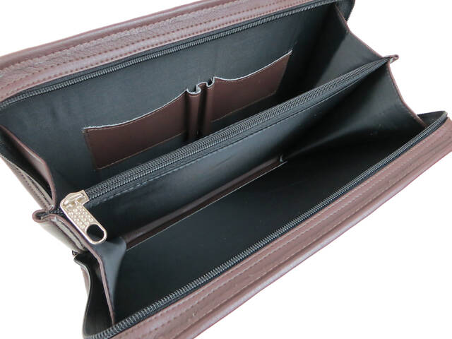 Папка деловая для документов из эко кожи Exclusive коричневая - Фото 5