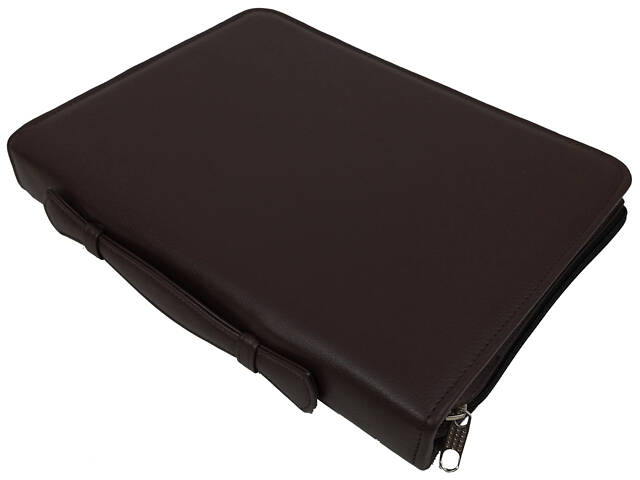 Папка деловая для докумнетов из искусственной кожи Exclusive темно-коричневая - Фото 3