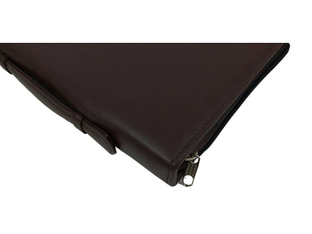 Папка деловая для докумнетов из искусственной кожи Exclusive темно-коричневая - Фото 4
