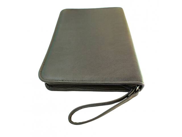 Папка для документів з натуральної шкіри Дорожка Чорна (7109-1) - Фото 3