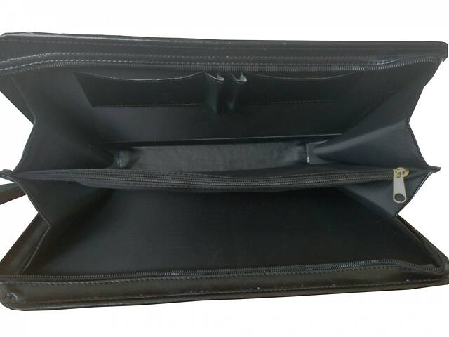 Папка для документів з натуральної шкіри Дорожка Чорна (7109-1) - Фото 2