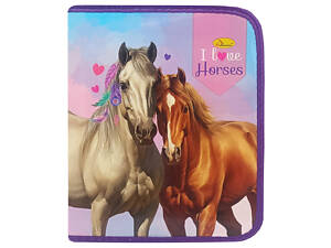 Папка для зошитів на блискавці 'I LOVE HORSES' АП-1001-8