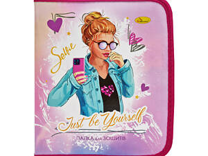 Папка для тетрадей В5 Believe in Unicorns ПШ-01-16 на молнии Just be yourself