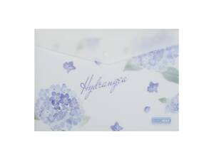 Папка-конверт А4 на кнопке DREAM ARABESKI светло-синяя BM.3943-30 BUROMAX матовый полупрозрачный пластик (4823126805658)