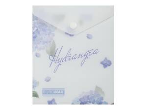 Папка-конверт А6 на кнопке DREAM ARABESKI светло-синяя BM.3922-30 BUROMAX матовый полупрозрачный пластик (4823126809601)