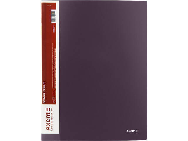 Папка с зажимом Axent A4 700 мкм Прозрачная Сливовая (1301-11-A) - Фото 1