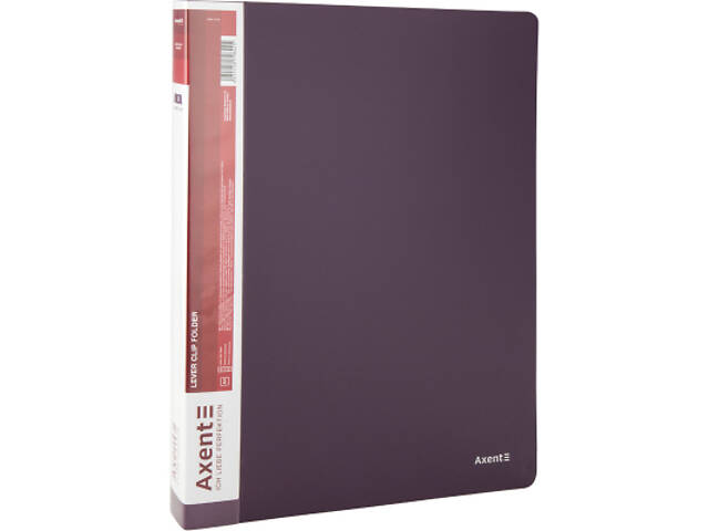 Папка с зажимом Axent A4 700 мкм Прозрачная Сливовая (1301-11-A) - Фото 2