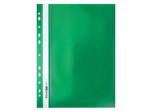 Папка-скоросшиватель E38504-04 Economix Light с прозрачным верхом А4 с перфорацией глянец, зелёный (4044572385185)