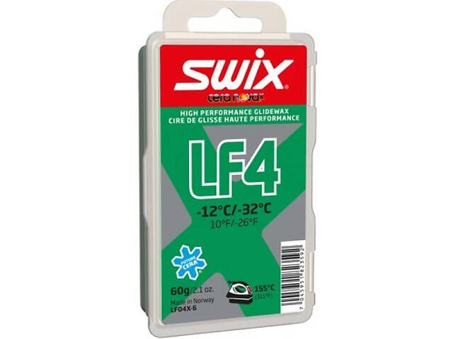 Парафин Swix LF4X Green -12 °C/-32°C 60g (1052-LF04X-6) - Фото 1