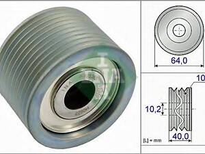 Паразитний провідний ролик, поліклиновий ремінь INA 532066210 на VOLVO FM