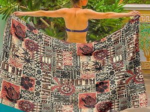 Парео пляжное с 3D принтом Aloha Patch 31171 150х180 см