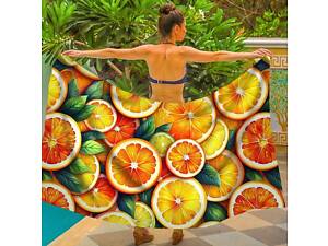 Парео пляжное с 3D принтом Citrus Glow 31038 120х150 см