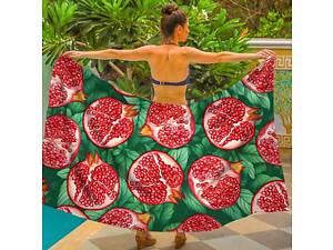 Парео пляжное с 3D принтом Juicy Ruby 31079 80х150 см
