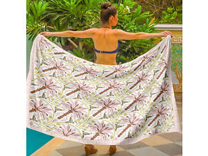 Парео пляжное с 3D принтом Palm Breeze 31154 80х150 см