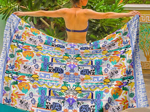 Парео пляжное с 3D принтом Tropical Mosaic 31188 120х150 см