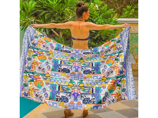 Парео пляжное с 3D принтом Tropical Mosaic 31188 120х150 см - Фото 1