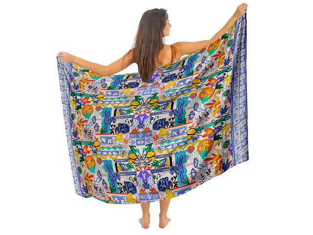 Парео пляжное с 3D принтом Tropical Mosaic 31188 120х150 см - Фото 2