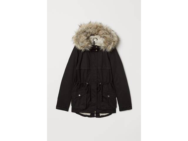 Парка женская H&M 65012283 34 Черный (2030000226856)