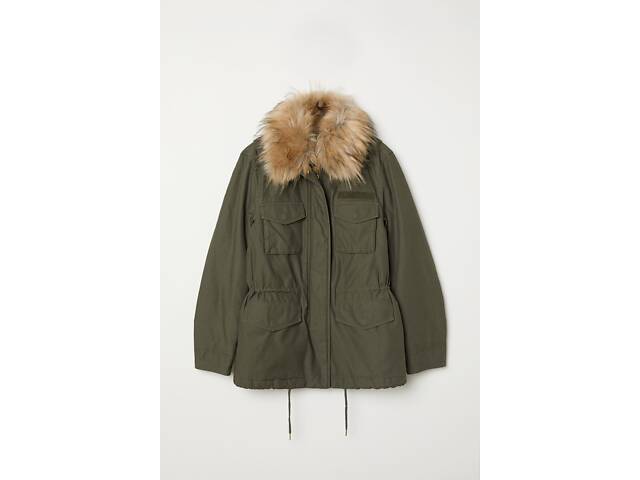 Парка женская H&M 6594538 34 Хаки (2030000243600)