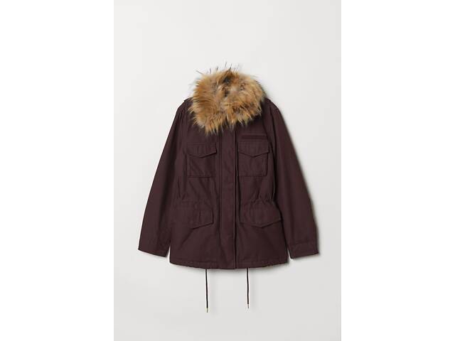 Парка женская H&M 6594538 34 Сливовый (2030000229796)