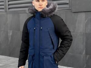 Парка мужская зимняя с капюшоном Pobedov Seniora Udacha Gray L