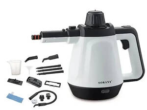 Пароочисник ручний Sokany 1200 Вт з насадками, відпарювач для кухні, меблів та ванної, парове чищення