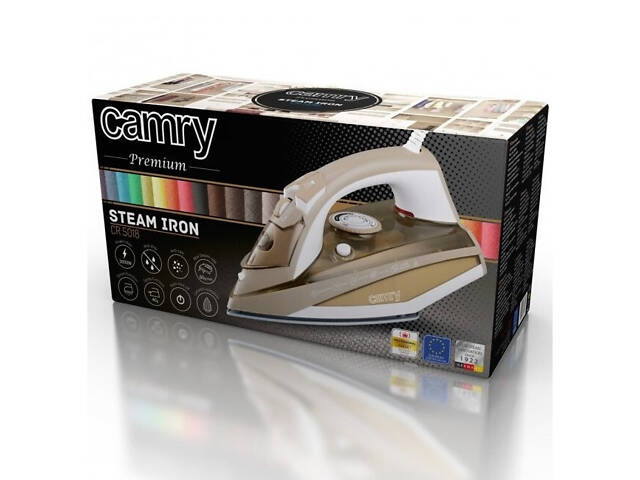 Паровой утюг Camry CR 5018 Iron Ceramic коричневый - Фото 5