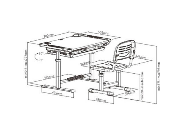 Парта зі стільцем Cubby Lupin Blue - Фото 6