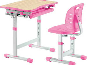Парта зі стільцем FunDesk Piccolino III Pink-w