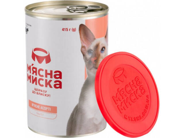 Паштет для котів М'ясна Миска асорті 415 г (4820255190273) - Фото 3