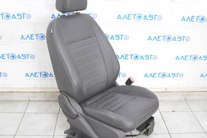 Пассажирское сидение Ford C-max MK2 13-18 с airbag, механич, кожа черн, потерто