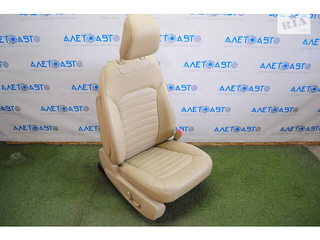 Пасажирське сидіння Ford Fusion mk5 13-16 електро, airbag, шкіра, беж