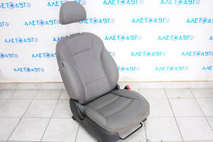 Пасажирське сидіння Hyundai Sonata 11-15 з airbag, механічне, сіра шкіра, під хімчистку
