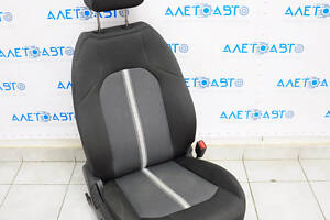 Пассажирское сидение Hyundai Sonata 20- без airbag, мех, тряпка мех чёрная с серым