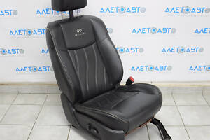 Пасажирське сидіння Infiniti JX35 QX60 13- з airbag, електро, шкіра чорний, підголів з монітор