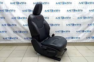 Пассажирское сидение Jeep Cherokee KL 14-18 TRH с airbag, механич, кожа черная, царапины