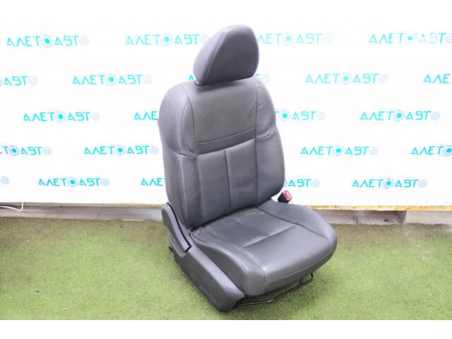 Пасажирське сидіння Nissan Rogue 14-20 з airbag, механіч, шкіра чорна