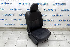 Пассажирское сидение Nissan Rogue 14-20 с airbag, механич, кожа черное, с подогревом