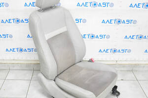 Пассажирское сидение Toyota Camry v50 12-14 usa без airbag, электро, подогрев, кожа серая + замш, под химчистку