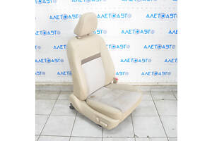 Пассажирское сидение Toyota Camry v50 12-14 usa с airbag, кожа беж+замш, элекро, подогрев, под химч, заломы на коже