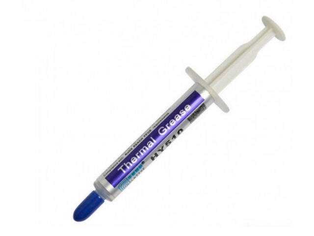 Паста термопроводная HY-510 2g, шприц, Grey, >1,93W/m-K, <0.225°C-in²/W, -30°≈300°, OEM Q40 - Фото 1